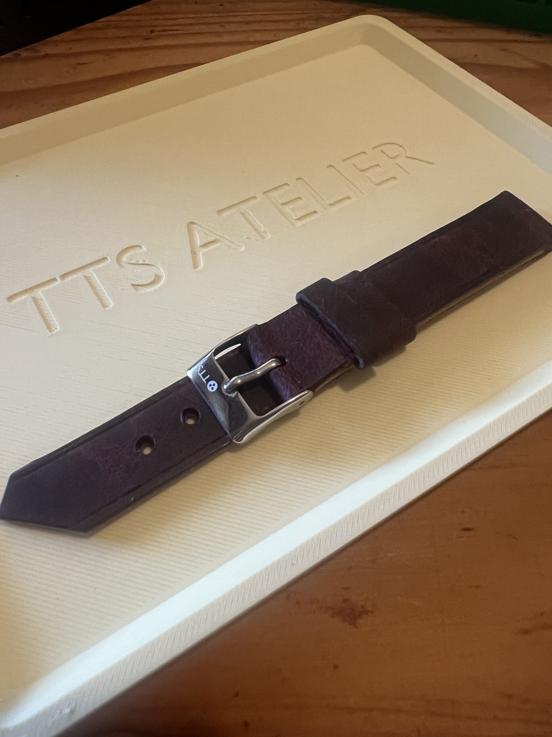 TTS Atelier Pullup Goatskin LE Series Watch Strap in Brown — handmade pull-up goatskin leather watch strap