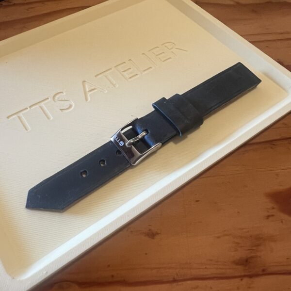 TTS Atelier Pullup Goatskin LE Series Watch Strap in Blue — handmade pull-up goatskin leather watch strap